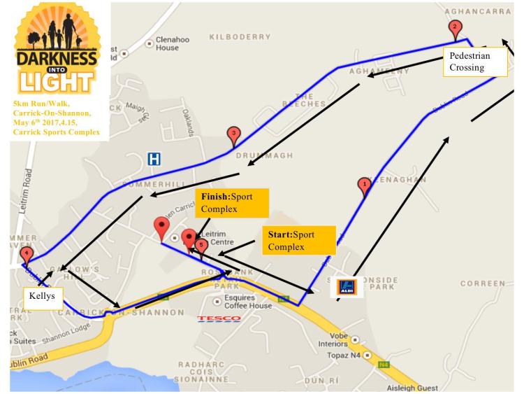 Darkness Into Light in Carrick-on-Shannon