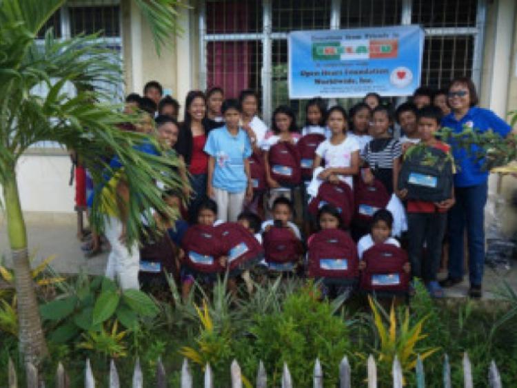 The Open Heart Foundation have now supplied relief goods bought by the funds from the Bayanihan Art Auction to San Agustin National High School.