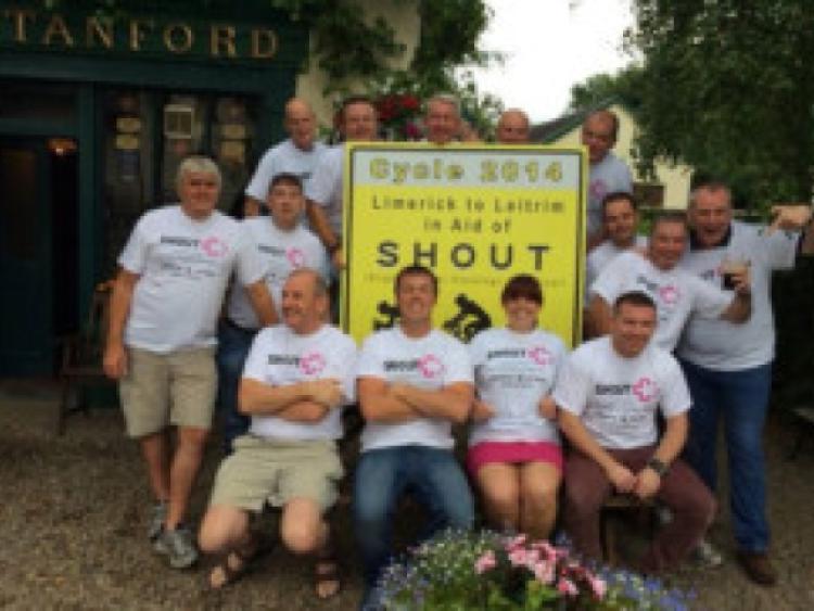 Some of the cyclists and support crew who completed the Limerick to Leitrim cycle last weekend in aid of the Sligo Hospital Oncology Unit Trust.