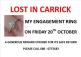 Precious engagement ring lost in Leitrim