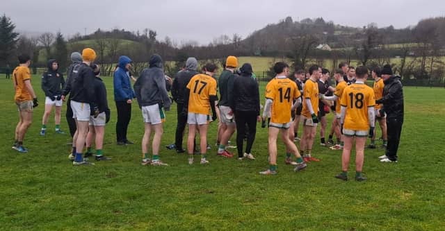 St. Clare's CS Manorhamilton team following their defeat to Gortnor Abbey in Glencar