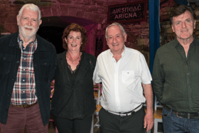 Martina Rynn with Charlie McGettigan, Billy Faughnan and Declan Faughnan.