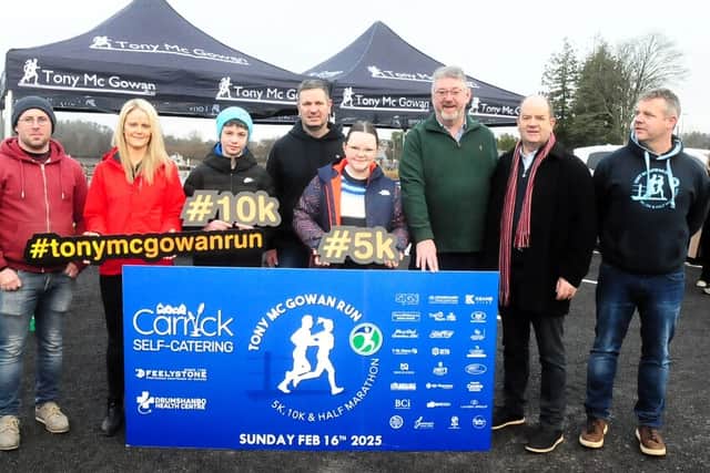Aine Shanley (Committee), Bernie Lynch (Allen Gaels), Donna McGrory and Liam Hegarty of Hegarty's Centra Drumshanbo, Wayne, Shay Gunning & Nina Irwin of Conway's Corner House, Eilish McGowan (Committee) pictured at the launch last Saturday Picture: Willie Donnellan