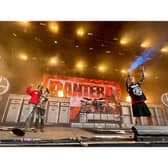 Caleb and Leon on stage with Pantera last weekend. Picture:  Ross Halfin
