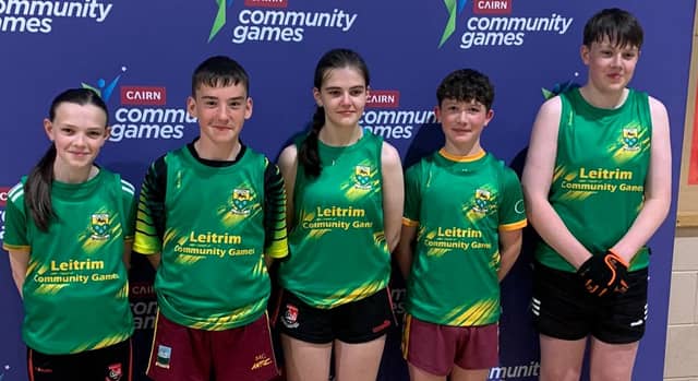 Leitrim's competitors at the Cairn Community Games National Handball Finals