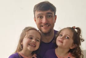 Pictured: Thomas Rutherford from Boyle, Co. Roscommon, and his daughters 
