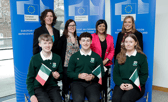 Students from Drumshanbo Vocational School, Co Leitrim represented Italy at the Model Council of the European Union debate for secondary schools which took place in Dublin Castle | PICTURE: Maxwells