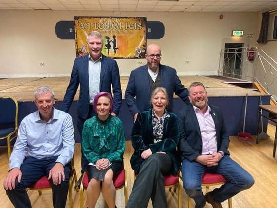 The Sinn Fein local election candidates with Martin Kenny TD and Chris MacManus MEP.