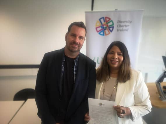 Pictured: Lola Gonzalez, Inclusion & Diversity Specialist and Leon Quinn, Web Developer and Multimedia Specialist.
