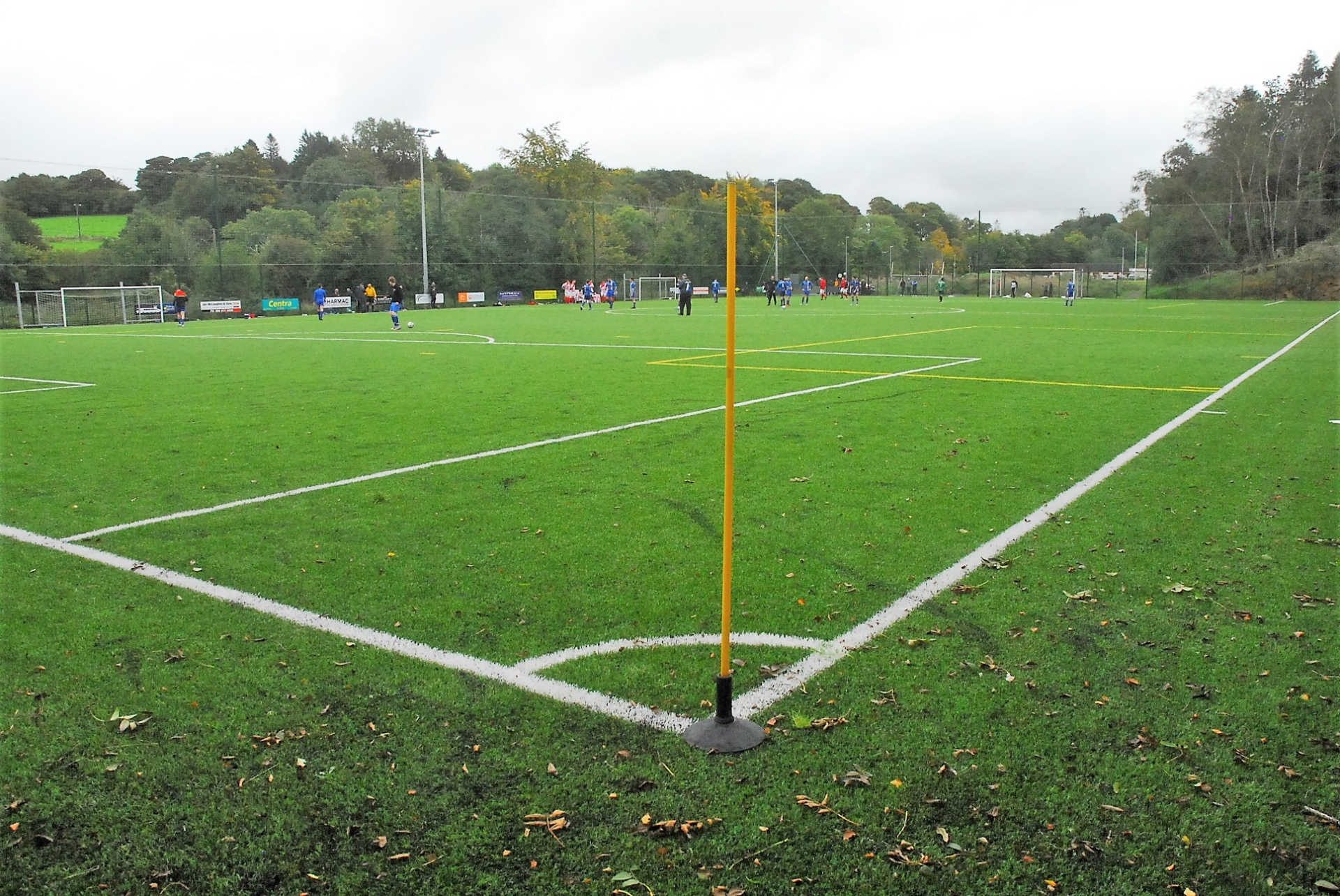 The fantastic astro-turf pitch at Dromahair ARC, pictured here by Willie Donnellan during a Sligo Leitrim clash between Dromahair and Carrick Town is the way to go for many Leitrim communities