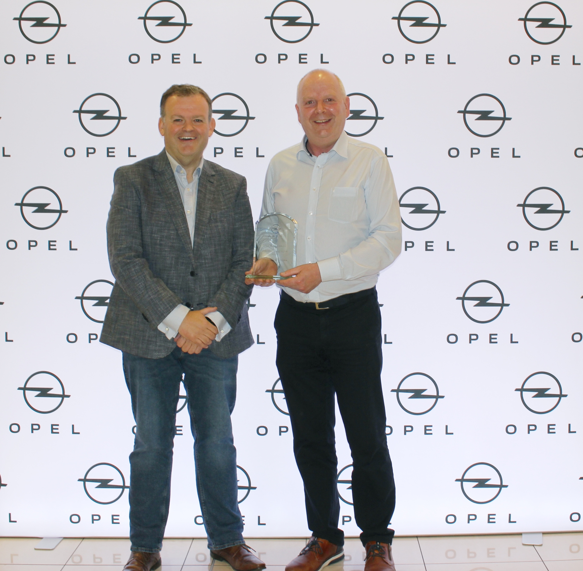 Richard Dillon, Head of Retail Sales at Opel, Paul Walpole, Sales Manager at Central Motors, Mohill, County Leitrim