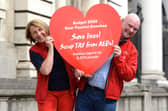 Irish Heart Foundation Resuscitation Manager, Brigid Sinnott, with Community First Responders (CFR) Ireland chairperson, John Fitzgerald. Photo: Justin Farrelly.