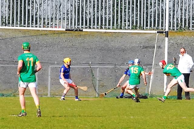 That left Leitrim trailing 1-7 to 0-16 at the break but sub Diarmuid Kelleher fired over a good point as the Green &amp; Gold would enjoy what little wind there was in the second half.