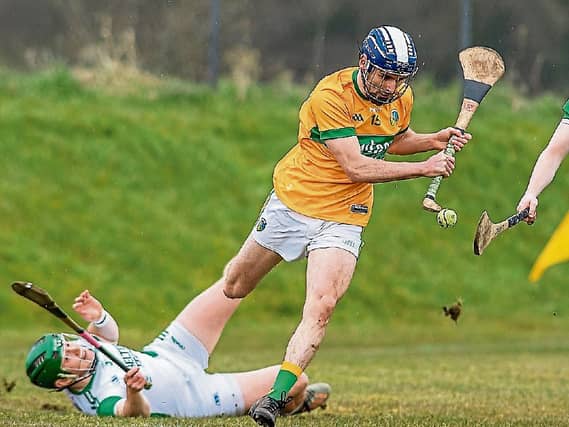 Joe Murray attempts to control the ball against Fermanagh Picture: Stefan Hoare