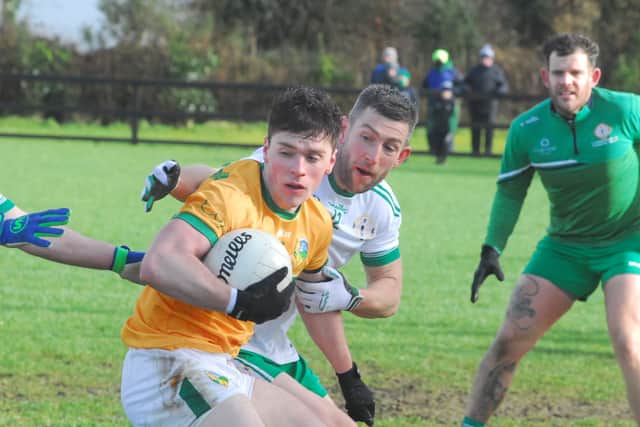 With four minutes of added time announced, London were able to repel all attackers until, nearly five minutes after the 70 had elapsed, Ryan O’Rourke charged up the right wing. His floated pass towards the goalmouth eventually fell to Keith Beirne who looked as if he might grab a dramatic match winning goal but the Mohill man perhaps put too much power into the shot, the ball flying wide as London held on to celebrate a famous win.