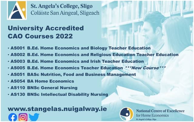 Consider your CAO options at St. Angela’s College, Sligo