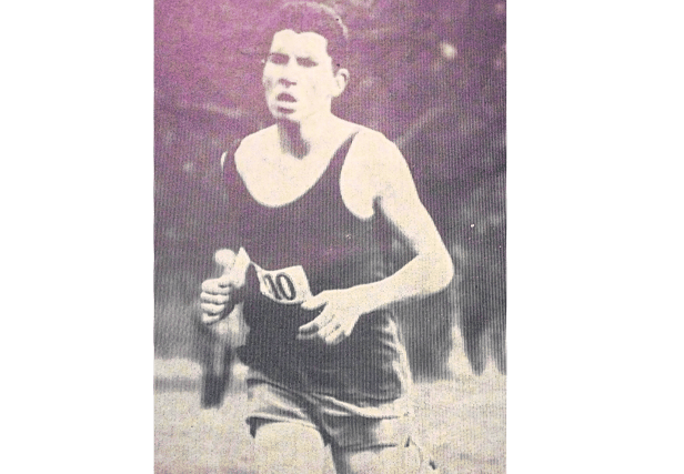 Eddie Leddy pictured on his way to winning the Intermediate Boys race at the 1968 All-Ireland Colleges Cross-country championship