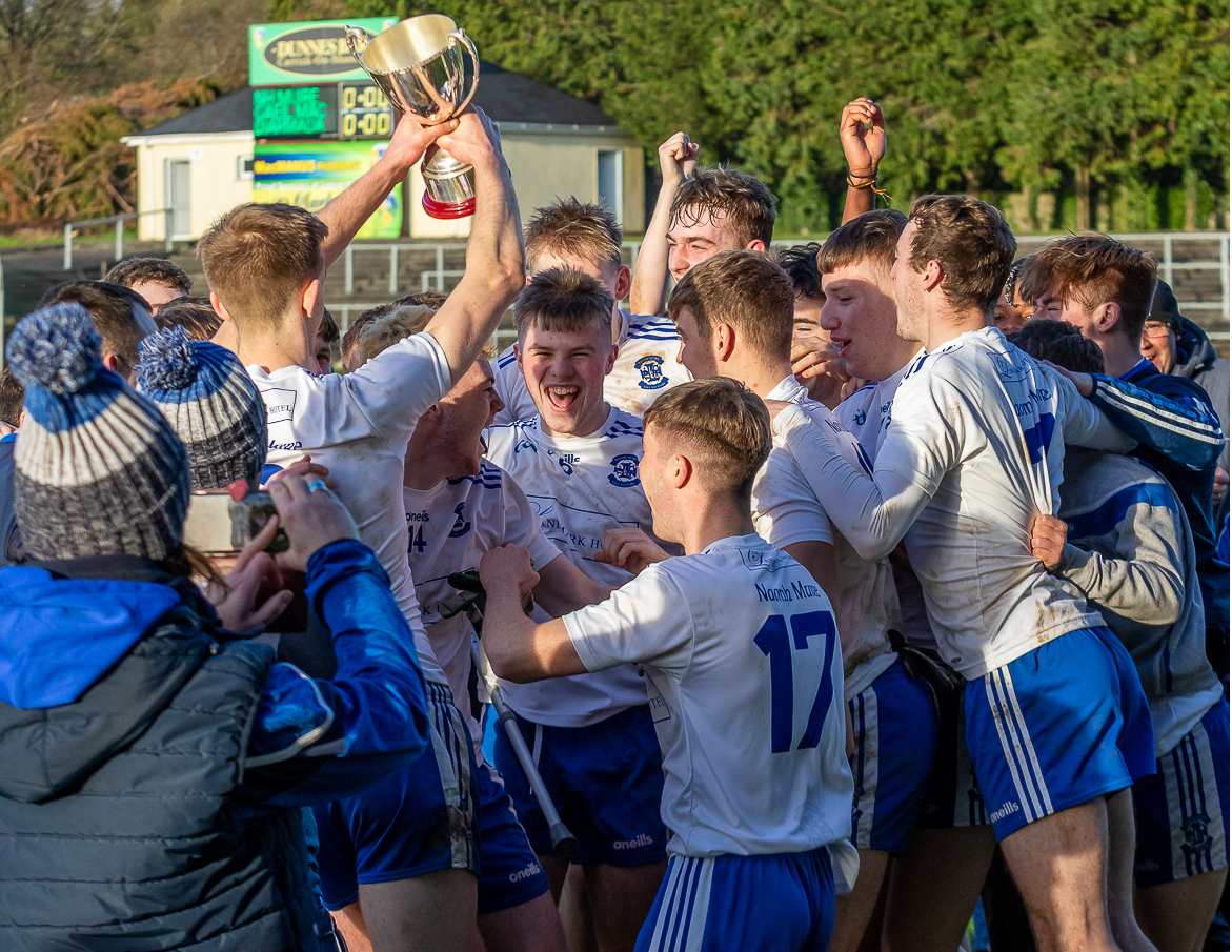 St Mary's Kiltoghert players celebrate their victory in  the 2020 Leitrim U20 Final Picture: Stefan Hoare