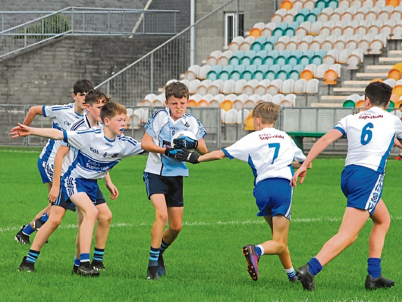 Action from the 2021 Barna Waste U13 Division 1 Final between Allen Gaels and St Mary's Kiltoghert Picture: Willie Donnellan