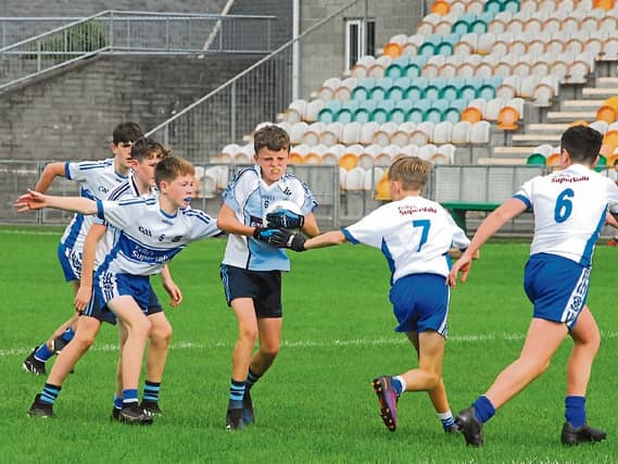 Action from the 2021 Barna Waste U13 Division 1 Final between Allen Gaels and St Mary's Kiltoghert Picture: Willie Donnellan