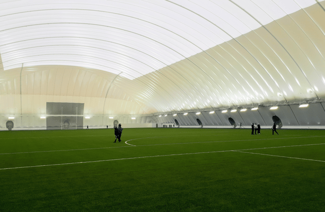 The interior of the Air Dome at the Connacht GAA Centre of Excellence