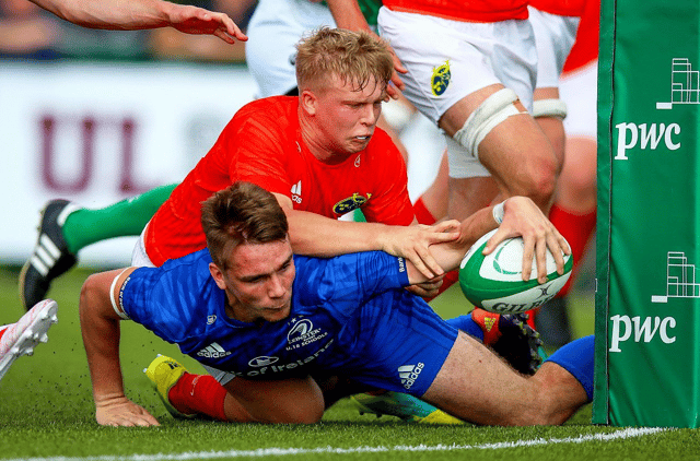 Bornacoola's Shane Mallon scoring for the Leinster U18 squad against Munster