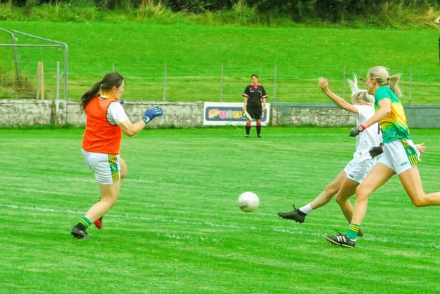 But as many Leitrim fans and even players admitted, Kildare were just that little bit better on the day, probably more advanced in their development than the Leitrim girls and it showed in a tough battle, their experience of playing Division 3 no doubt standing to them in this tense and exciting encounter.