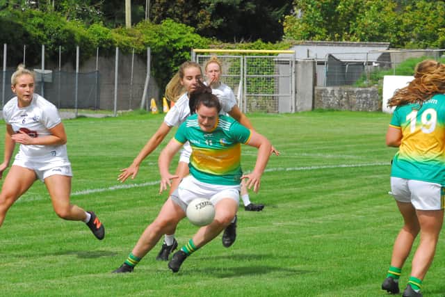 A Guckian free, for a foul on Fox, extended Leitrim’s lead to two as Kildare seemed to struggle to get any penetration but when a high ball went in, Nanci Murphy managed to steal it off Siobhan McCartan to get the first score for the Lilywhites on nine minutes.