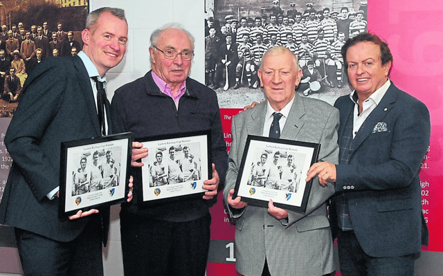 The late Cathal Flynn (second from right) pictured with Eamonn McGarty, Columba Cryan and Marty Morrissey at the 2018 Leitrim Supporters Club launch Picture: Willie Donnellan