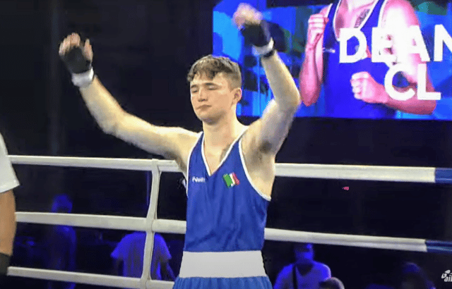 New European U22 Champion Dean Clancy from Sean McDermott Boxing Club in Manorhamilton