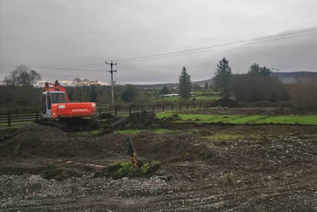 The diggers moved into the grounds at the Rainbow late this year and are working on a new biodiversity garden adjacent to the ballroom. This garden will have native trees and shrubs and a bike shelter. The bike shelter will be built using Leitrim wood and the team are in negotiation with local wood carvers and sculptors on the project.