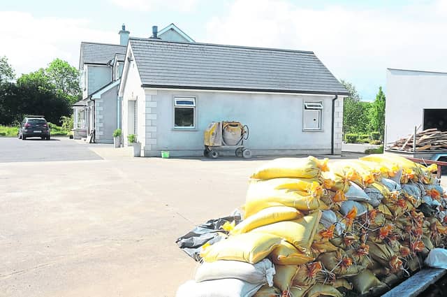 Sandbags have been used to protect houses from flooding.