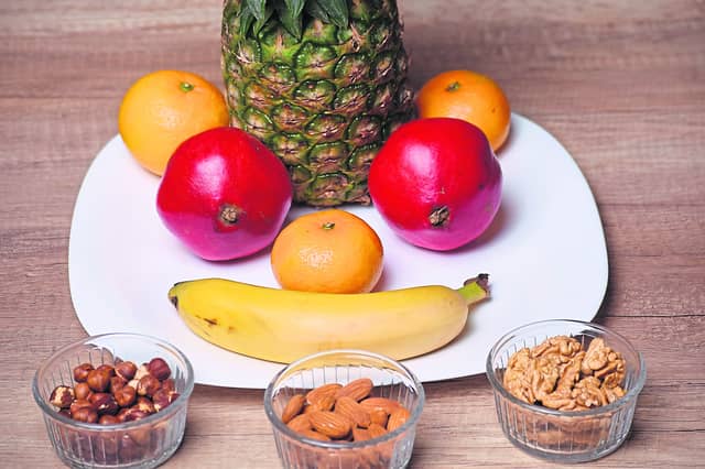 Aim for three main meals a day and include a maximum of two nutritious snacks, such as a piece of fruit with 4-5 nuts