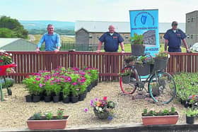 Leitrim Civil Defence members are pictured collecting plants at Loughan House recently. Over 200 plants have been offered for distribution to older people and local communities throughout the county