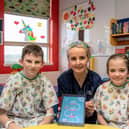 Dr Anne Dolan, Consultant Anaesthesiologist at Sligo University Hospital demonstrating the ‘Little Journey’ app for the hospital with Hugh Gannon from Sandyhill and Ellie Langan from Grange.