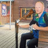 Leitrim World English Sporting Clay Shooting Champion Enda McLoughlin from Fenagh pictured with his gold medal at Drumcoura City Picture: Willie Donnellan