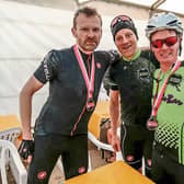 Lough Key Tri Club’s Aidan Fallon, Fergal O'Dowd and Kenny Murtagh pictured after they completed the Mallorca 312