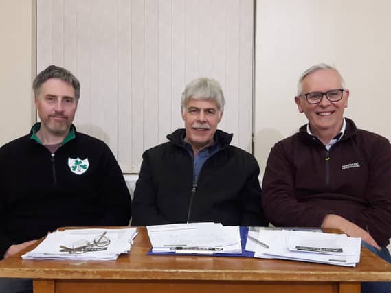 Cumann Aontú Liatroma: Francis Stenson (Treasurer), Seamus McWeeney (Chair). And Ciarán Tracey (Secretary)