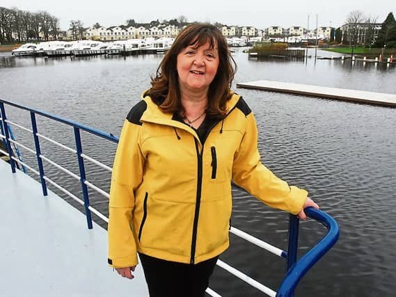 Leitrim's Greatest Sporting Moment winner Frances Cryan pictured where it all began at Carrick-on-Shannon Rowing Club. Photo by Willie Donnellan