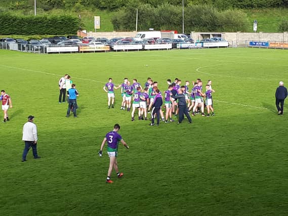 Leitrim Gaels players celebrate their victory