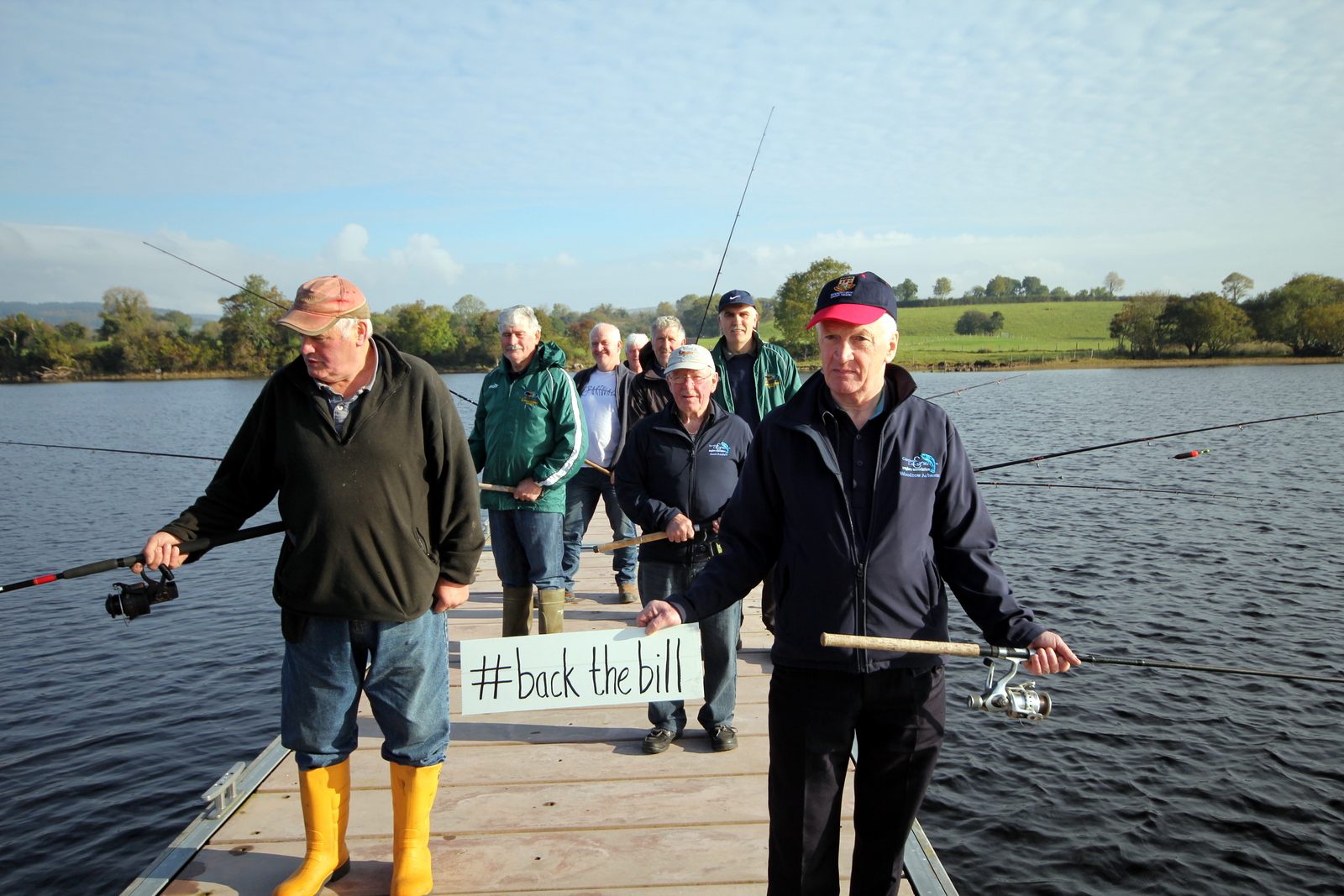 Fishermen taking part in the 'Back the bill campaign on Lough MacNean, Blacklion, Co Cavan at the weekend. Photo by Tony Griffin