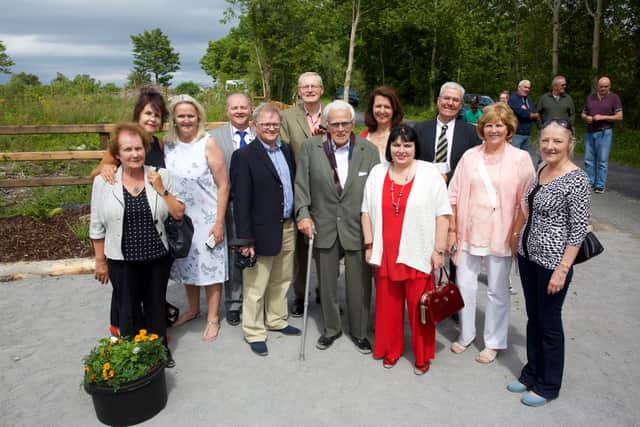 The 1916 Proclamation was read by Commandant Mark Davern. A poem was written and read by Winifred Mc Nulty, Hannah Brennan sang ‘Grace’ to mark the connection between JJ Reid who was court-martialled and sentenced to death the same day as Joseph Mary Plunkett, who married Grace Gifford a few hours before he was executed.