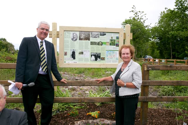 Dr John Reid and Mrs Patricia Hendricken, grandchildren of J.J. Reid.