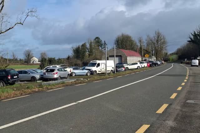 The scene along the roadside in Cloone, earlier this year.