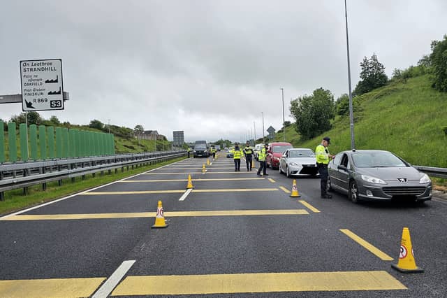 Checkpoint carried out by Sligo-Leitrim Gardaí over the weekend.