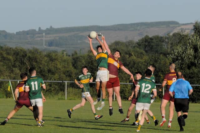 Action from Friday's KC Motors ACL Division 2 clash between Gortletteragh and Annaduff in Gortletteragh Picture: Willie Donnellan