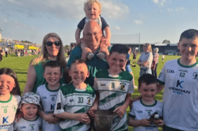 Dermot and Caitríona Bland with children Eva, Killian, Conor, Kian, Jimmy, Seán, Daniel and Callum.  