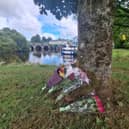 Flowers along the along Ballinamore Canal mark the location where Alan Creamers tragically drowned