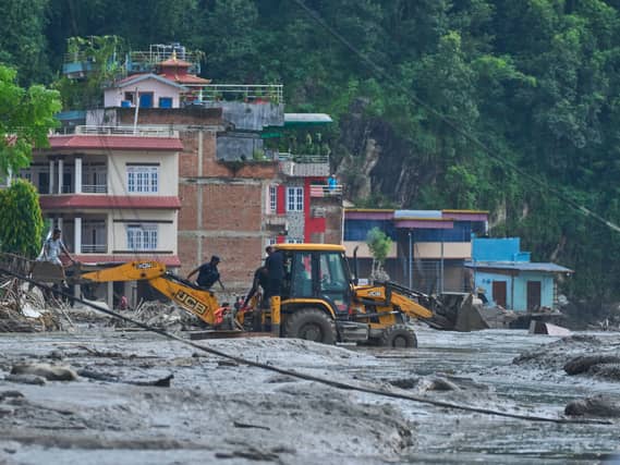 Photos show aftermath of flash floods in Nepal