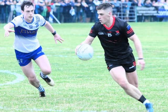Action from the 2025 Connacht Gold SFC clash between St Mary's Kiltoghert and Fenagh St Caillins Picture: Willie Donnellan